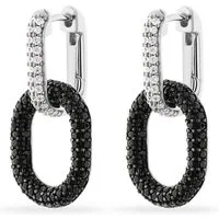 JETTE Paar Creolen JETTE Damen-Creolen 925er Silber 48 Zirkonia (Paar), LIQUID