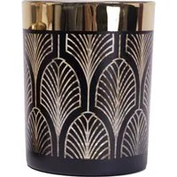 Trend Line Windlicht TrendLine Windlicht Glas Ø 10 cm schwarz gold