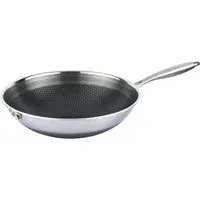 Cheffinger Wok Wok Pfanne Edelstahl Wabenstruktur Ø32cm Induktion Anti Haft Kratzfest