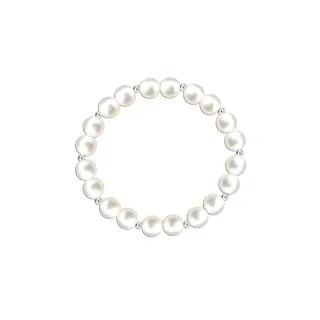 Damen Elastisches Perlenarmband aus 925 Sterling Silber BIPU014