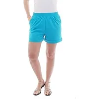YESET Shorts YESET Damen Jogging Shorts Sweatshorts kurz 1/2 Baumwolle HELLBLAU XXX Sweatshort