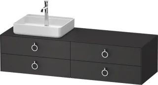 Duravit White Tulip Konsolenwaschtischunterbau wandhängend Graphit Seidenmatt 1600x550x408 mm - WT49 WT4995L58580000