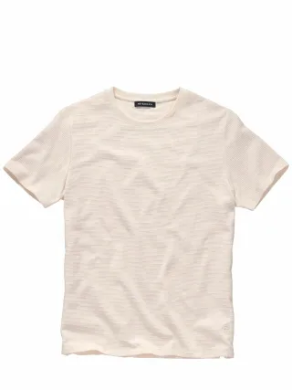 Mey & Edlich Herren Strukturwerk-Shirt Weiß 100 % Baumwolle