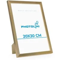 PHOTOLINI Bilderrahmen modern mit bruchsicherem Acrylglas, Holz MDF für Fotos & Poster, für 1 Bilder (1 Einzelrahmen), Posterrahmen 20x30 cm zum Aufhängen & Aufstellen