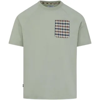 Aquascutum Active Raglan Pocket Salvia Hellgrünes T-shirt