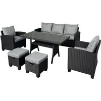 BRAST Gartenlounge-Set Delight, bis zu 7 Personen, viele Farben, inkl. extra Dicke Kissen, TÜV geprüft,Outdoor Loungemöbel Sitzgruppe