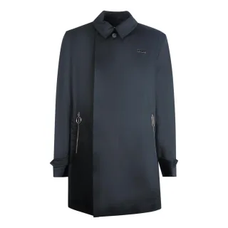 Off-White Mac Schwarze dünne lange Jacke