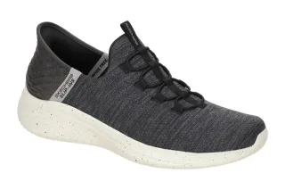 Skechers 232452 BLK Ultra Flex 3.0 Right Away Herren Slipper Grau - Schwarz