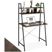 tectake Schreibtisch Computertisch Exeter 85,5x46,5x140cm (1-St., 1 tlg), Rustikaler Schreibtisch im schnörkellosen Industrial Style