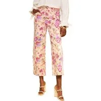 Love & Roses Straight-Jeans Love & Roses Cropped-Jeans mit weitem Bein Regular (1-tlg)