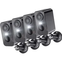 Topcony Überwachungskamera 3MP Überwachungskamera Außen/InnenAkku (Aussen, Außen/Innen, Außenbereich, drinnen, 2K Kamera Überwachung Kabellos WLAN Aussen IP Kamera Outdoor, 4-tlg., mit PIR Bewegungsmelder 2-Wege-Audio Farbige Nachtsicht Wasserdicht, 