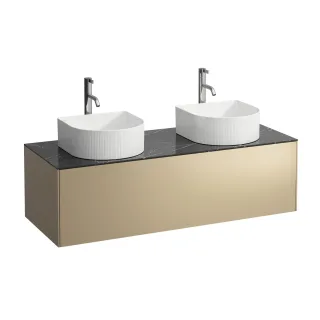 LAUFEN Waschtischunterschrank SONAR f.WT H812340/1/2/3 1 Schubl 1175x455 AusschnWT li?? Gold&Ne H4054280341401