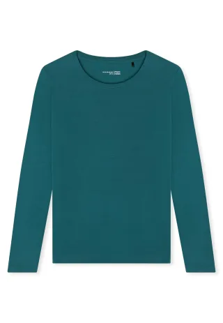 SCHIESSER - Shirt langarm Rundhals grün - Gr. - 38