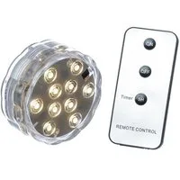 MARELIDA LED Dekolicht LED Unterwasser Licht warmweiß für Vasen Teich Aquarium Fernbedienung, LED Classic, warmweiß (2100K bis 3000K)