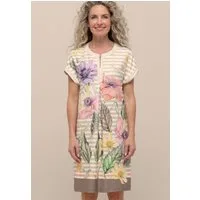 bianca Druckkleid MANU Streifenmuster mit floralem Print
