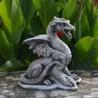 gartendekoparadies.de Gartenfigur Sagenhafter Drache, H. 33 cm, 10 kg, Frostsicher
