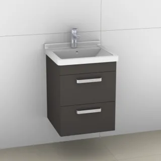 Artiqua 411 Waschtischunterschrank für Starck 3 030348 Stahlgrau, 411-WU2L-D16-7142-88 411-WU2L-D16-7142-88