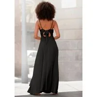 LASCANA Maxikleid Cut-Out am Rücken aus leichter Webware Elegantes Sommerkleid, Spaghettikleid, Viskosekleid, festlich