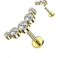 Taffstyle Piercing-Set Ohrpiercing Helix Daith Bogen Kristalle Chirurgenstahl Cartilage (Tragus Helix Rook Lobe Daith Conch Orbital Snug Ohrring Piercing), Stecker Knorpel Helix Innengewinde Ohrpiercing Knorpel Ohr Piercing
