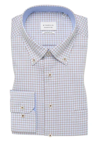 ETERNA - Hemd Twill Langarm mandel - Gr. - 43/Langarm - 65cm