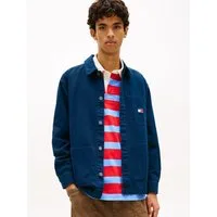 Tommy Jeans Hemdjacke TJM ESSENTIAL OVERSHIRT leicht überschnittene Schultern, halbgespreizter Kragen