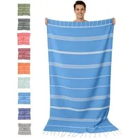 furora HOLIDAY Saunatuch Strandtuch Hamamtuch: groß 100x200 cm Saunatuch, Strandhandtuch dünn, Strandtuch Saunatuch aus 100% Baumwolle Strandtuch Set