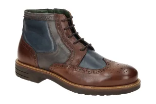 Galizio Torresi Herrenstiefelette 325288 in Braun - Nougat/Blu/Smoke | Echtle...