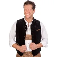 Stockerpoint Trachtenweste Trachtenweste - RICARDO - royal, dunkelrot, schwarz