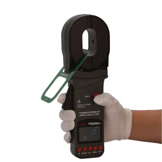 EU Direct FR2000A+ Clamp Ground Resistance Tester 0.01Ω-200Ω Loop Resistance Tester 300 Sets of Data Storage