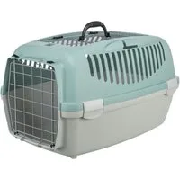 TRIXIE Tiertransportbox Transportbox Capri 3 Open Top - hellgrau/salbei - 40 × 38 × 61 cm