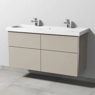 Sanipa 3way Waschtischunterbau zu Geberit iCon Light Waschtisch mit 4 Auszügen, Kaschmir-Matt BP5761U