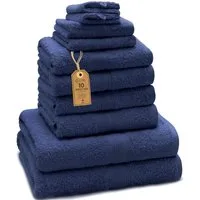 NatureMark Handtuch Set 10 tlg. Frottier Handtuch-Set, 100% Baumwolle (10-St), 4X Handtücher, 2X Duschtücher, 2X Gästetücher, 2X Waschhandschuhe