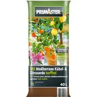 Primaster Spezialerde Primaster Mediterrane Kübel und Zitrus Erde 40 L, Torffrei