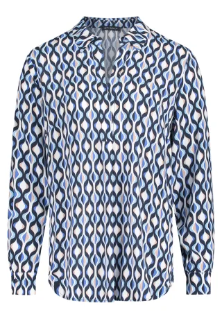 Betty Barclay - Schlupfbluse Blau/Weiß - Gr. - 42