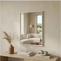EDAXO Wandspiegel Rechteckiger Wandspiegel VINKEL, 70 x 50 cm, Splittergeschütztes Sicherheitsglas (PTE-Folie)