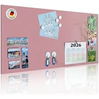banjado Magnettafel aus Metall 78x37cm in grün, rosa oder elfenbeinfarben, (mit Montagematerial und Magneten), magnetisch