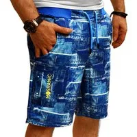 RMK Shorts Herren Short Sweatshorts kurze Hose Sommer Bermuda Jeans-Optik Elastikbund mit Tunnelzug