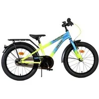 Volare Kinderfahrrad Thombike Jungs 18 Zoll Blau/Grau - Stützräder, Rücktritt- & Handbremse, Abnehmbare Stützräder, Sattelhöhe 51,5–66 cm, Alter 4–7 Jahre