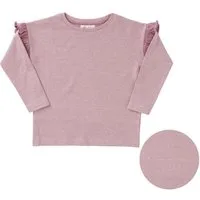 People Wear Organic Langarmshirt in Rosa Melange aus Bio Baumwolle