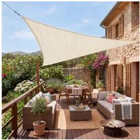 Jardinion Sonnensegel, (Dreieck 3 x 3 x 3m Beige Sonnenschutz, Luftdurchlässig, 1-tlg), inkl. Befestigungsseil