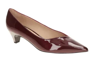 Peter Kaiser Pumps 9-72441-45 Bordeaux Dunkelrot Metallic-Look Absatz