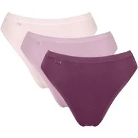 sloggi Taillenslip Basic+ Tai (3er Pack) mit hohem Beinausschnitt, Cotton-Mix, glatte Nähte