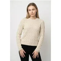 Vila Rundhalspullover VILOWEN L/S POINTELLE KNIT TOP/PB