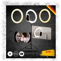 TronicXL Ringlicht Ringlicht mit 2m Stativ groß Ring Light Handy Smartphone Halterung, höhenverstellbar