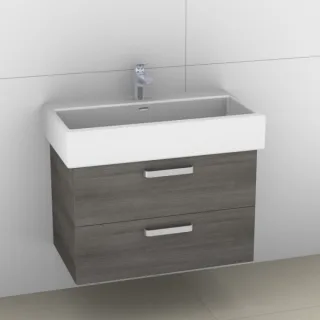Artiqua 415 Waschtischunterschrank für Living City 817436 Graphit Struktur quer, 415-WU2L-L9-7070-40 415-WU2L-L9-7070-401