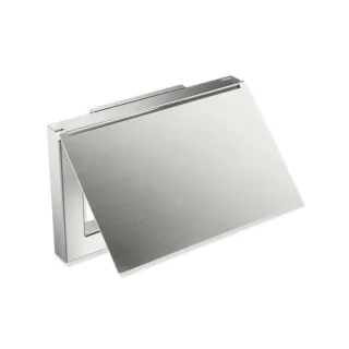 Hewi System 900 Q WC-Papierhalter 900Q21.001XA geschliffen, aus Edelstahl, mit Deckel 140x90x23mm
