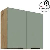Küchen-Preisbombe Hängeschrank 80 cm Küche ARIA Aquamarin Küchenzeile Küchenblock Anti Fingerprint