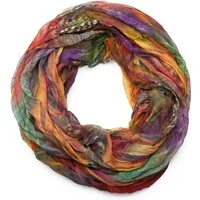 styleBREAKER Loop Loop Schal Feder Muster, (1-St)