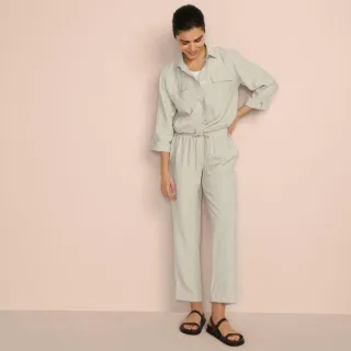 7/8-Twillhose, Damen, size: regular, Beige, Polyester/Viskose, by Lands' End