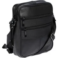 Christian Wippermann Umhängetasche Kleine echt Leder Umhängetasche Tasche für Herren (1 tlg), Damen Schultertasche Schwarz Bodybag Waistbag